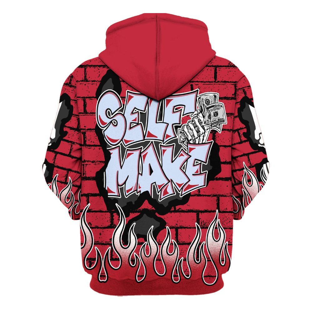 Hoodie To Match Toro Bravo 6s - Self Make Skeleton Crashed All Over Print