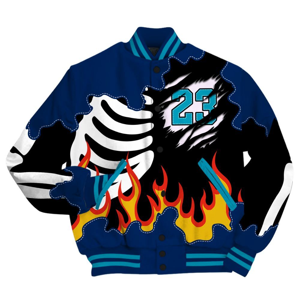 Varsity Jacket To Match Kobe 5 X-Ray - Burning Skeleton 23 G.O.A.T All Over Print