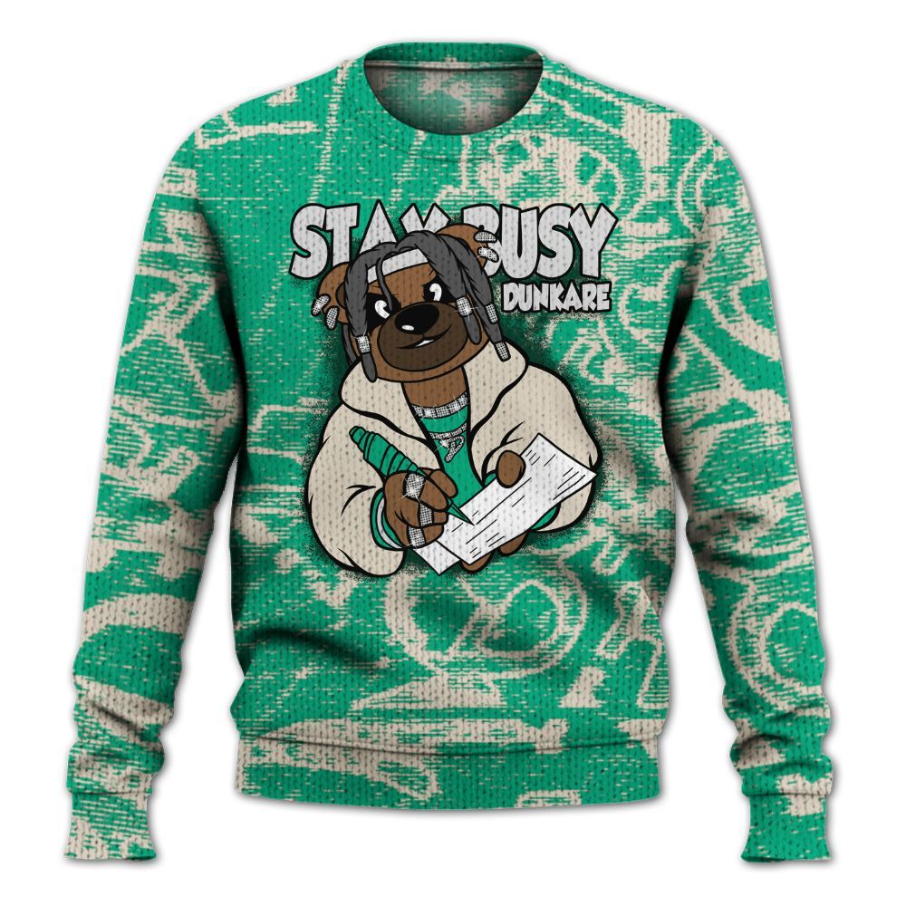 Knitted Sweater To Match Oxidized Green 4s - Maintain Activity Bear Avant-Garde