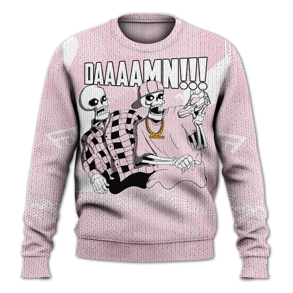 Knitted Sweater To Match Orchid 4s - Graphic Meme Damnn