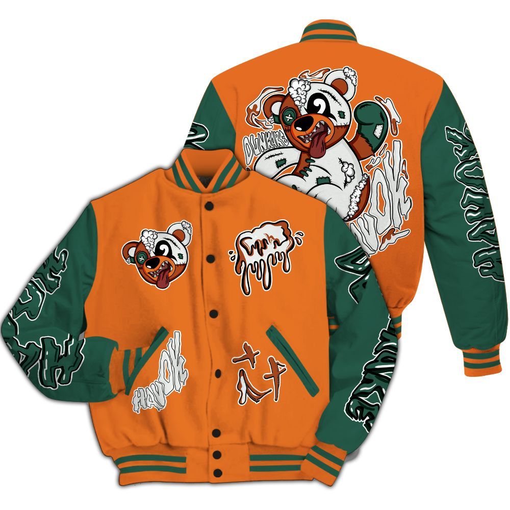 Varsity Jacket To Match Dunk Low Ceramic - Havok Bear All Over Print