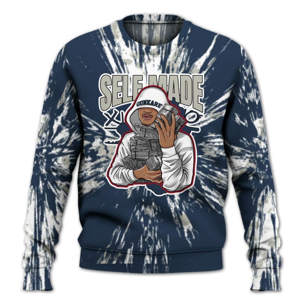 Sweatshirt To Match White Midnight Navy 6s - Selfmade Lux All Over Print