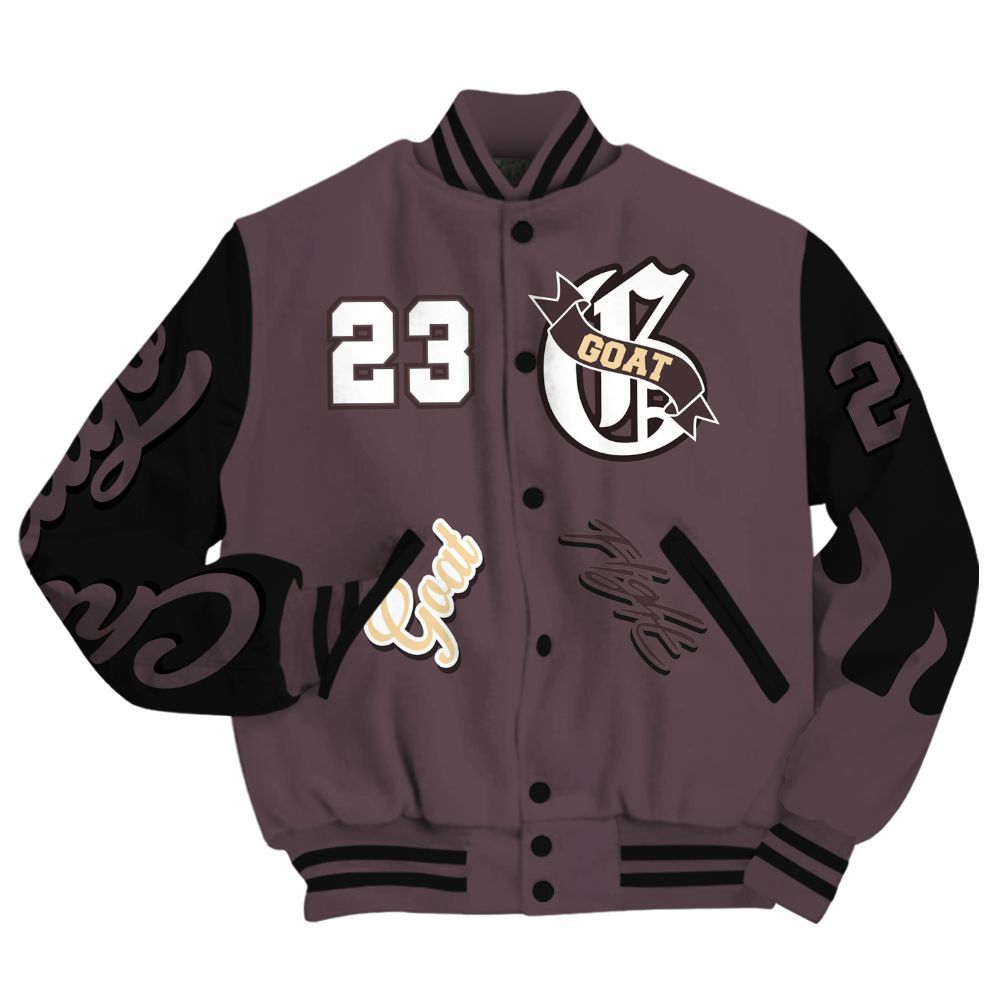 Varsity Jacket To Match AMM Black 3s - The G.O.A.T Flight Streetwear All Over Print