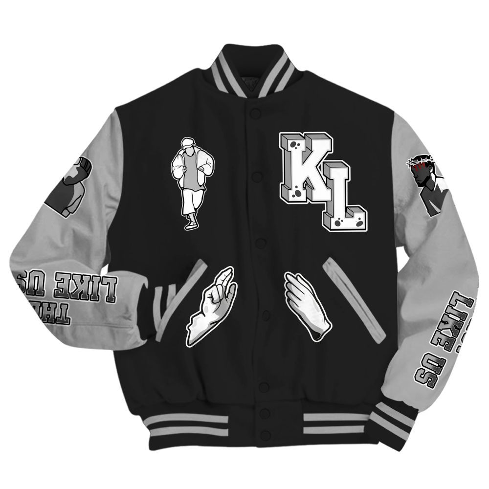 Varsity Jacket To Match NOCTA Black 2s - Dislike Us Graphic All Over Print