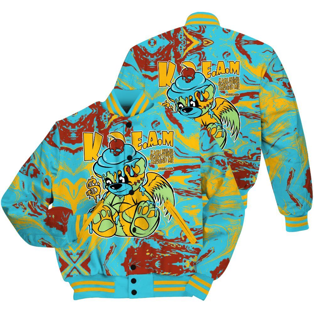 Varsity Jacket To Match SB Dunk Di'Orr Greenwood Shirt - Loot Bear Liquid All Over Print