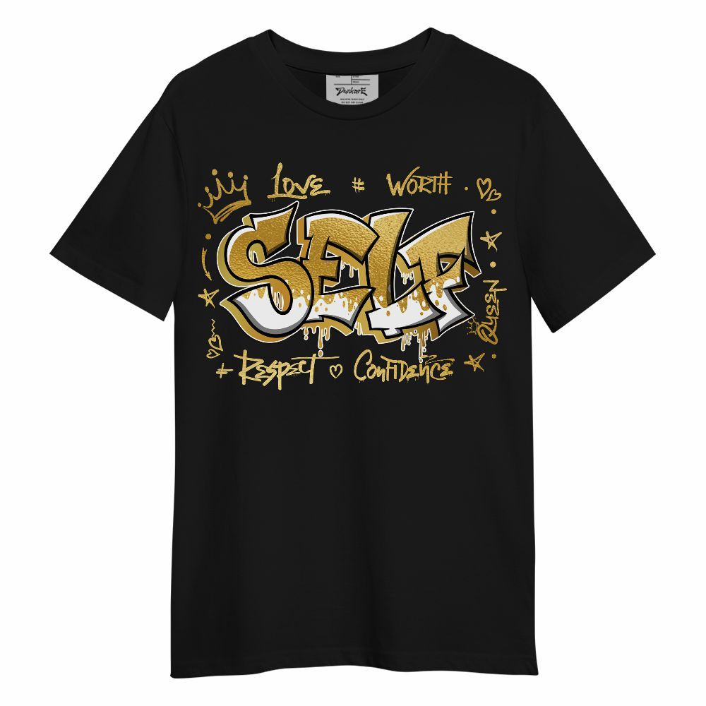 Shirt To Match Retro Low Mother's Day Metallic Gold 11s - Love Queen Self Graffiti Graphic