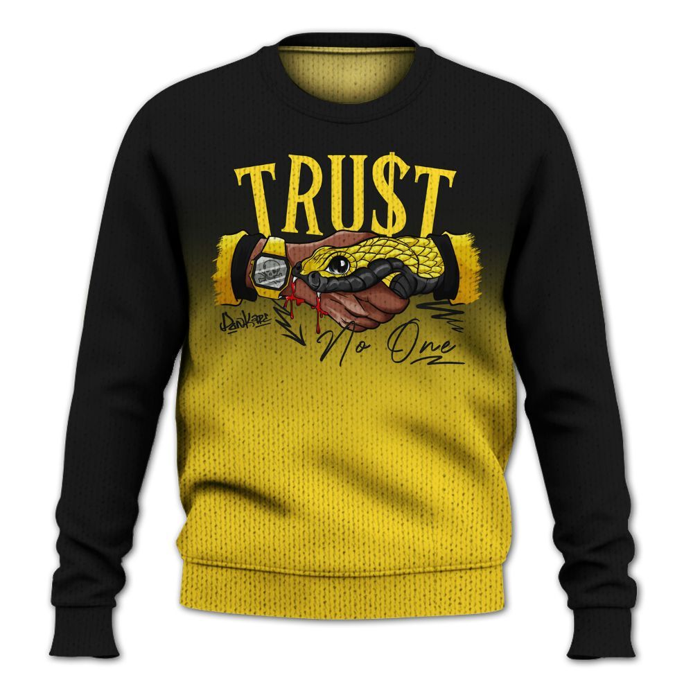 Knitted Sweater To Match Retro Thunder 4s - Snake Trust No One Drip