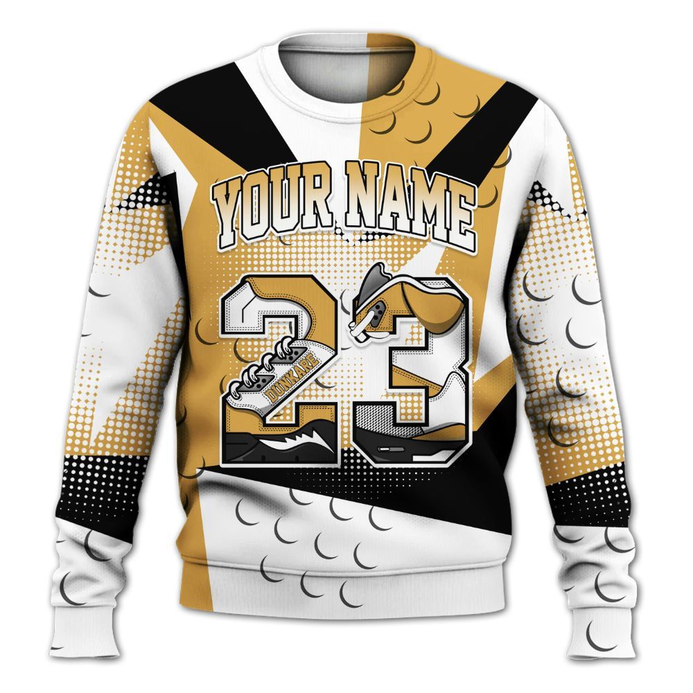 Sweatshirt To Match Low OG Rookie Of The Year 1s - Poly Custom Name Number 23 5s All Over Print