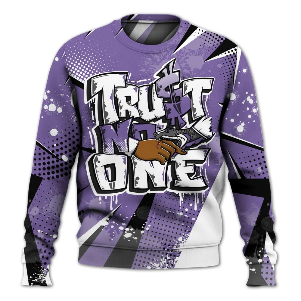 Sweatshirt To Match Dunk Low Black Raspberry - Poly Trust No One Dripping All Over Print
