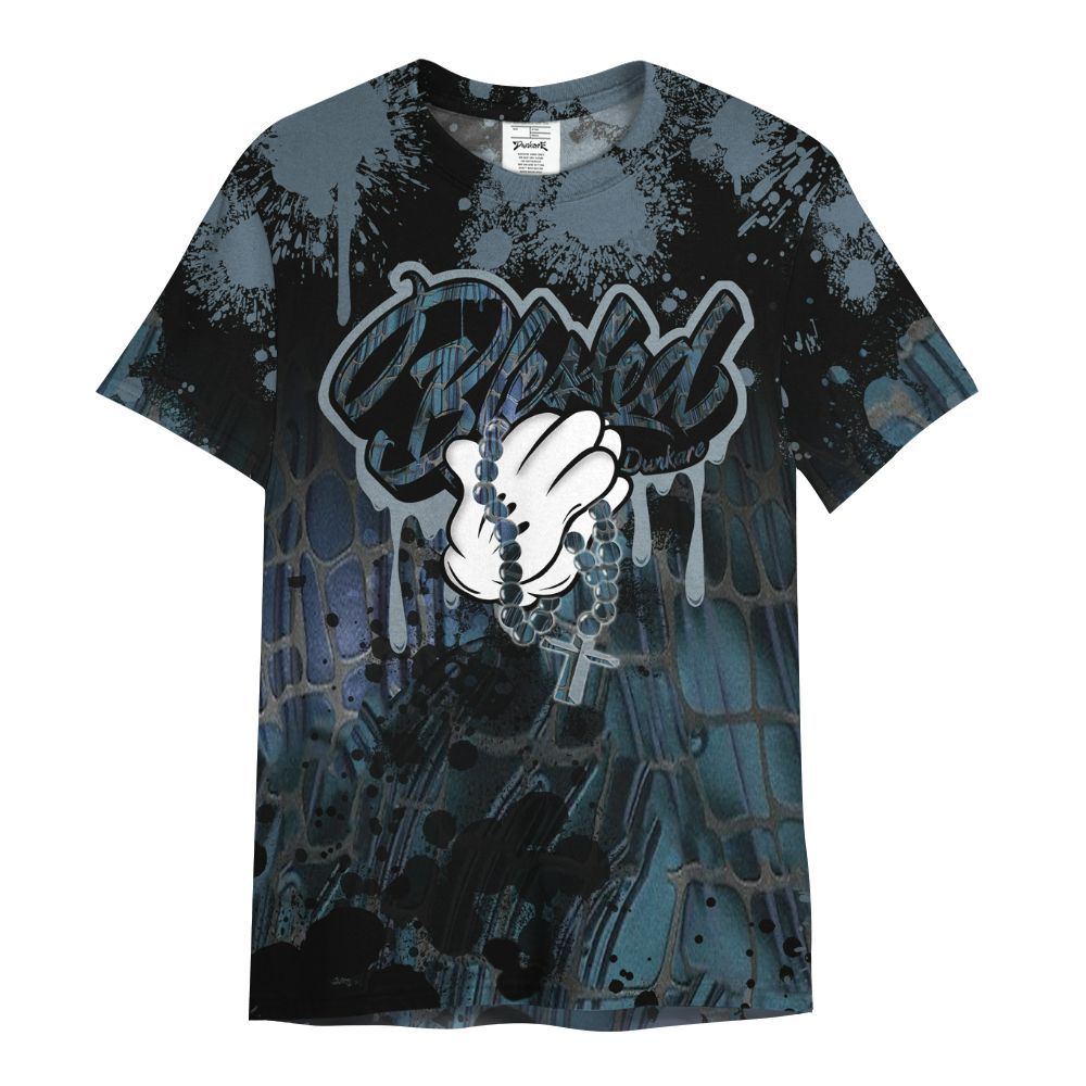 Shirt To Match Air Foamposite Kazuya Mishima - God Blessed Ink Drip All Over Print