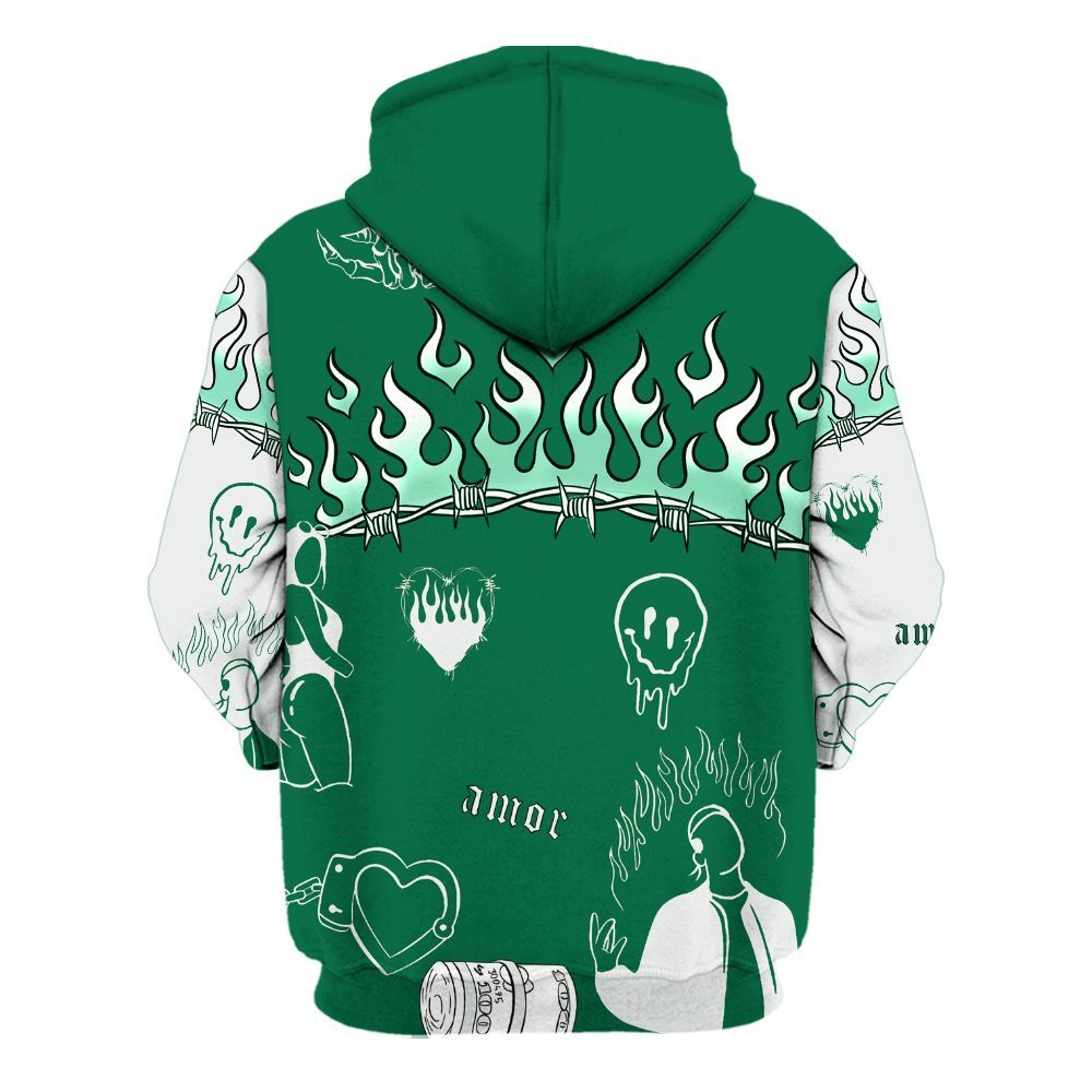 Hoodie To Match Pine Green 4s - Snake Trust No One All Over Print