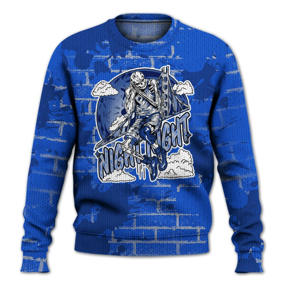 Knitted Sweater To Match Air Foamposite One Royal - Seeya Skeleton Brick