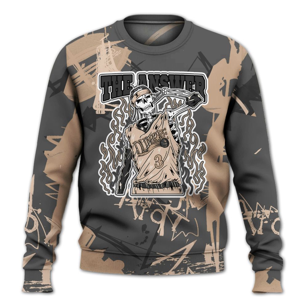 Sweatshirt To Match Kobe 9 EM Mamba - Allen Answer Skeleton Messyz All Over Print