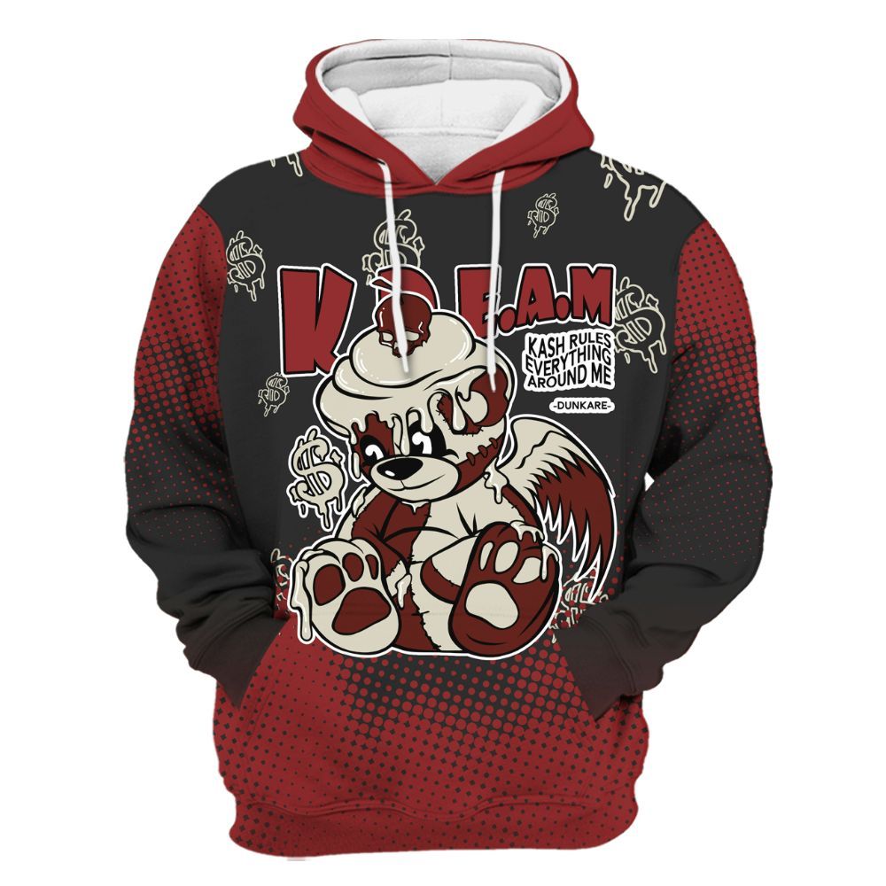 Hoodie To Match High 85 Bred 1s - Loot Bear Unique Drip All Over Print