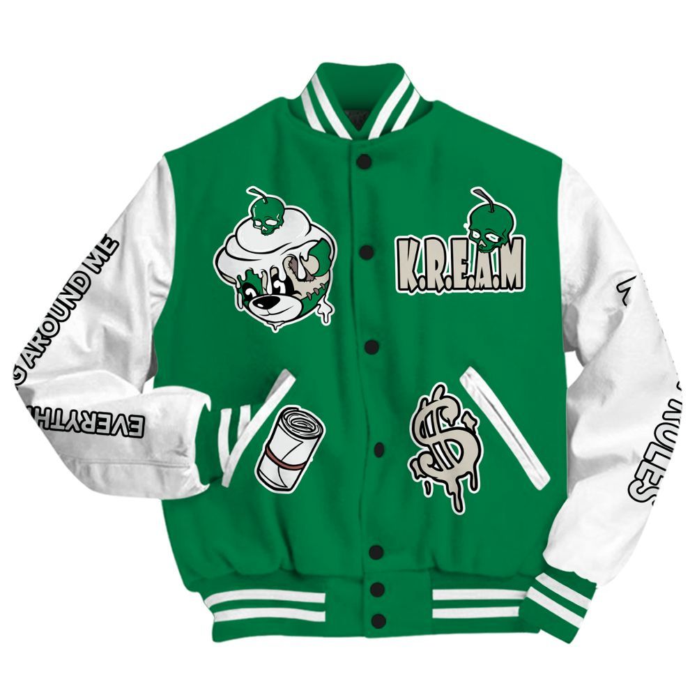 Varsity Jacket To Match Lucky Green 2s - Loot Bear All Over Print