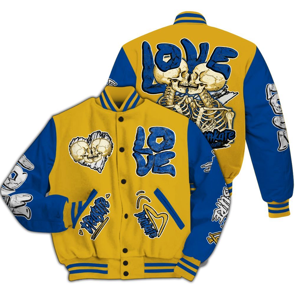 Varsity Jacket To Match High Laney 1s - Skull Bear All Over Print