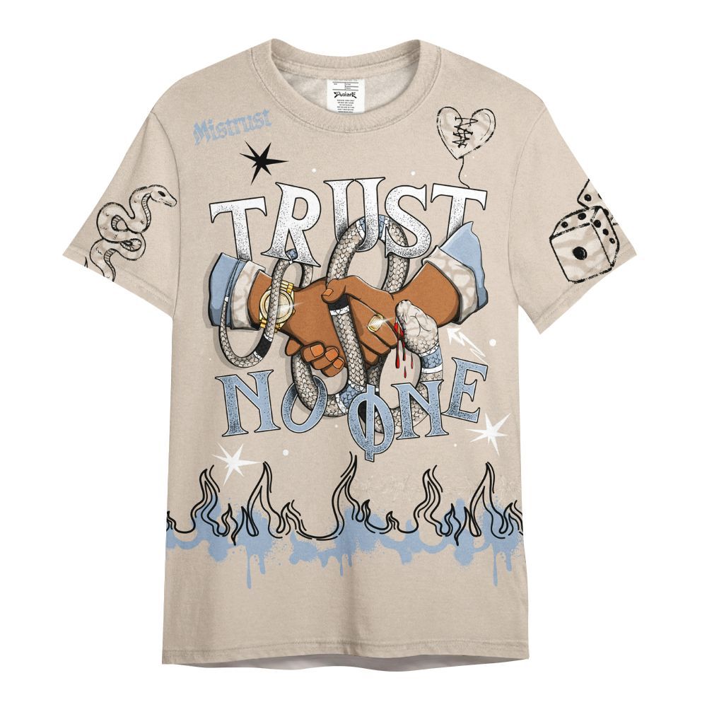 Shirt To Match Desert Sand 3s - Trust No One Snake-Bite Doodle Crayon All Over Print