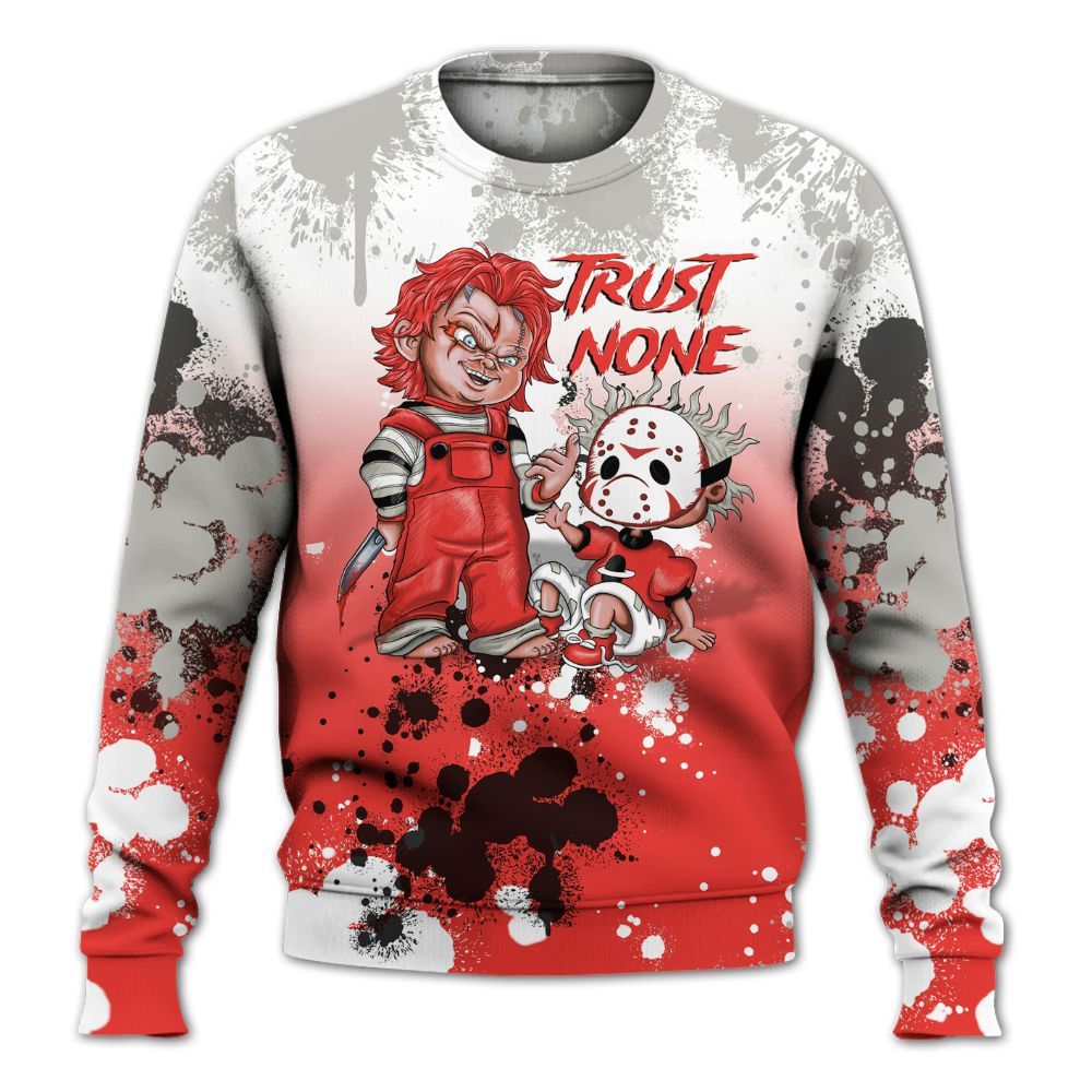 Sweatshirt To Match Vomero 5 Bright Crimson - Trust No One Scary All Over Print