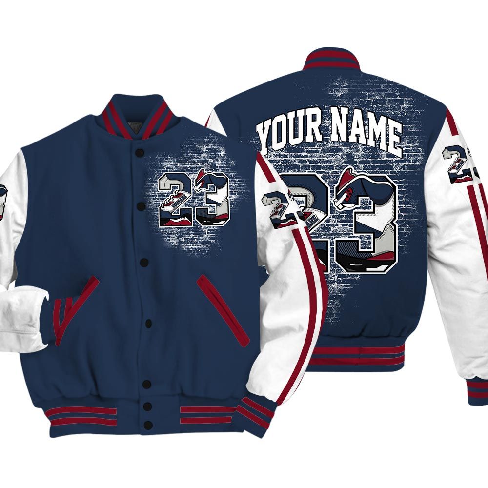 Varsity Jacket To Match Retro Olympic 6s - Custom Name Number 23 5s Varsity Jacket Outfit 1305 HDT