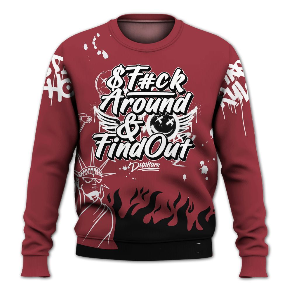 Sweatshirt To Match Black Toe 14s - Graphic Fck Around Find Out All Over Print