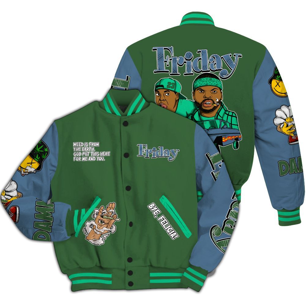 Varsity Jacket To Match Foamposite Pro Pine Green 2025 - Friday Sneaker Stress Style All Over Print