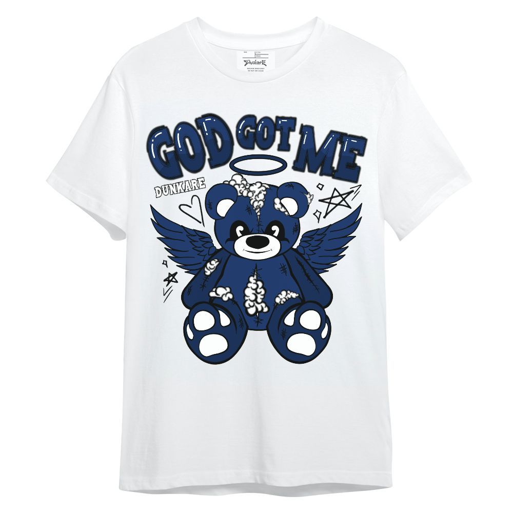 Shirt To Match High OG Deep Royal Blue 1s - Gods Guides Me Bear Unisex Shirt