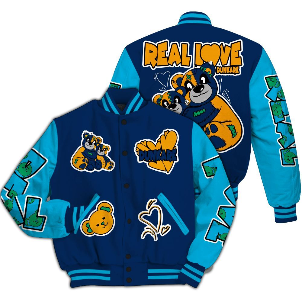 Varsity Jacket To Match Dunk Low GS Electric Algae - Sincere Fondness Bear All Over Print