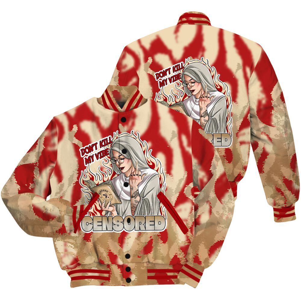 Varsity Jacket To Match Dunk Low Strawberry Waffle Shirt - Censoredz Burn All Over Print