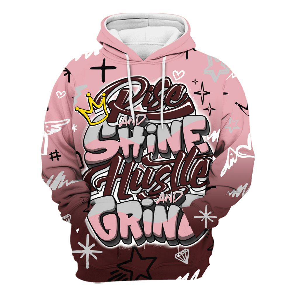 Hoodie To Match Air Max 90 Neapolitan 2025 - Rise Shine Hustle Grind All Over Print