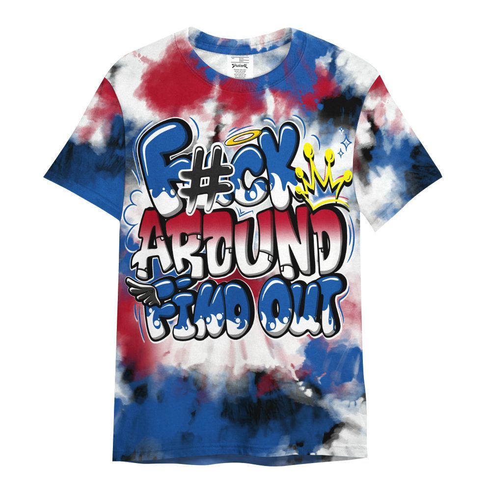 Shirt To Match Air Griffey Max Black Red Navy Blue 1s - Tie Dye FK Around Find Out All Over Print