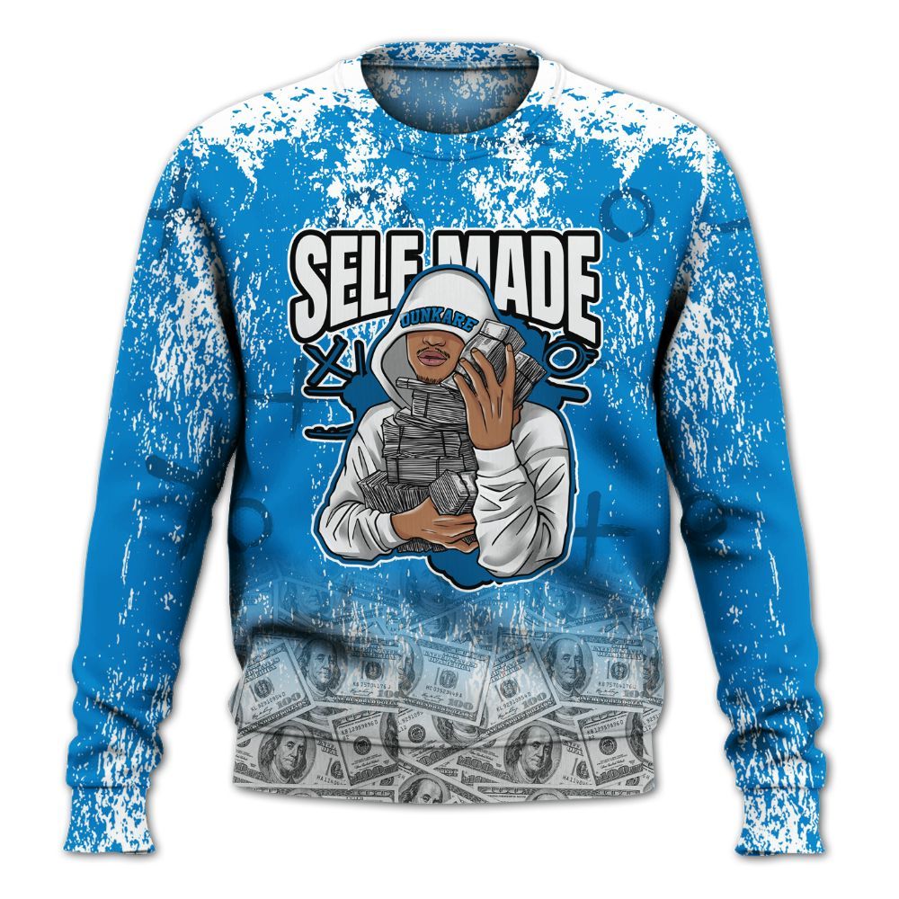 Sweatshirt To Match Military Blue 4s - Selfmade Unique Grunge All Over Print