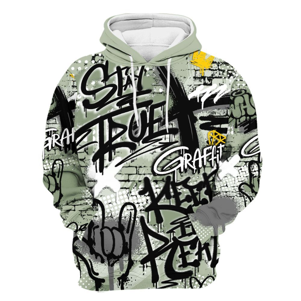 Hoodie To Match Seafoam Sail 4s - True It Real Graffiti Streetwear All Over Print