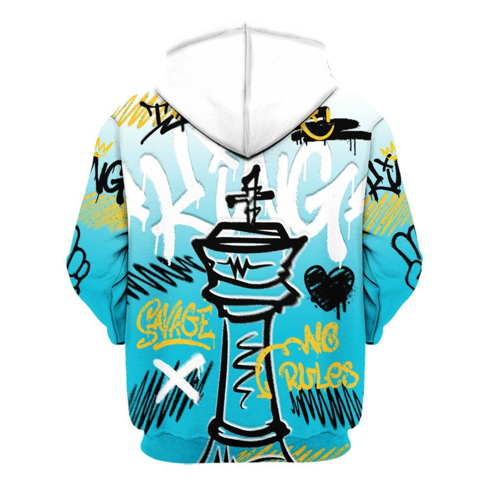 Hoodie To Match Retro Aqua 5s - Street King Chess Streetwear All Over Print