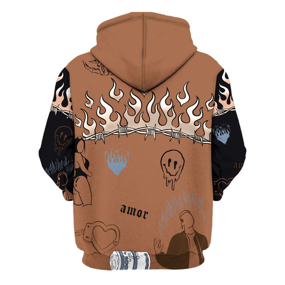 Hoodie To Match Air Foamposite Metallic Copper - Snake Trust No One All Over Print