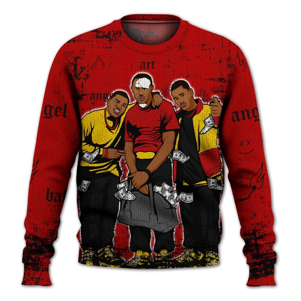 Sweater To Match Low Lucky Cat 1s - Paid In Full Money Graphic