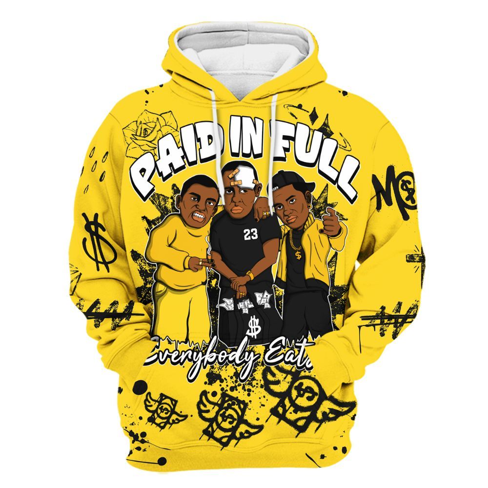 Hoodie To Match Retro Thunder 4s - Everybody Paid In Full Crayon All Over Print