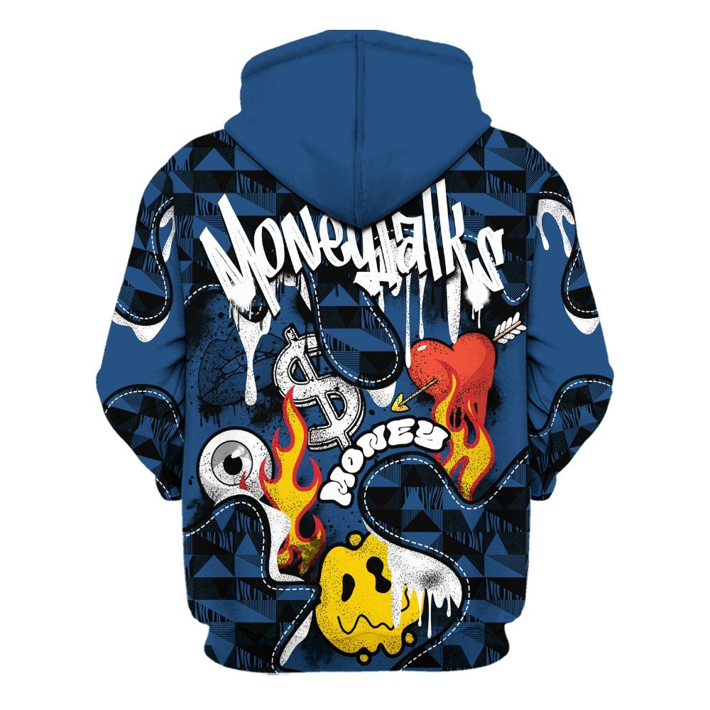 Hoodie To Match High OG Midnight Navy 1s - 23 Smile Burning Heart All Over Print