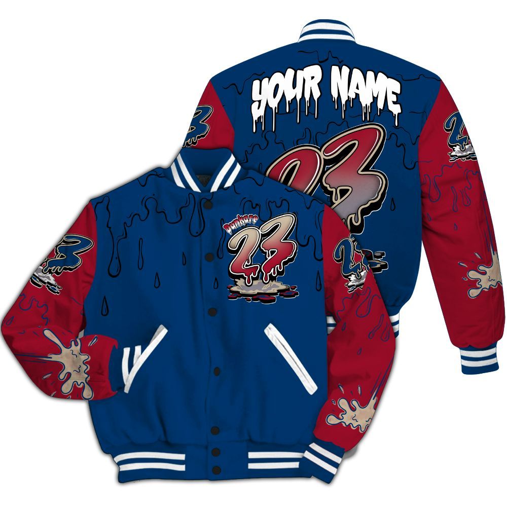 Varsity Jacket To Match Rare Air 4s - Custom Name 23 Drip Sludges All Over Print