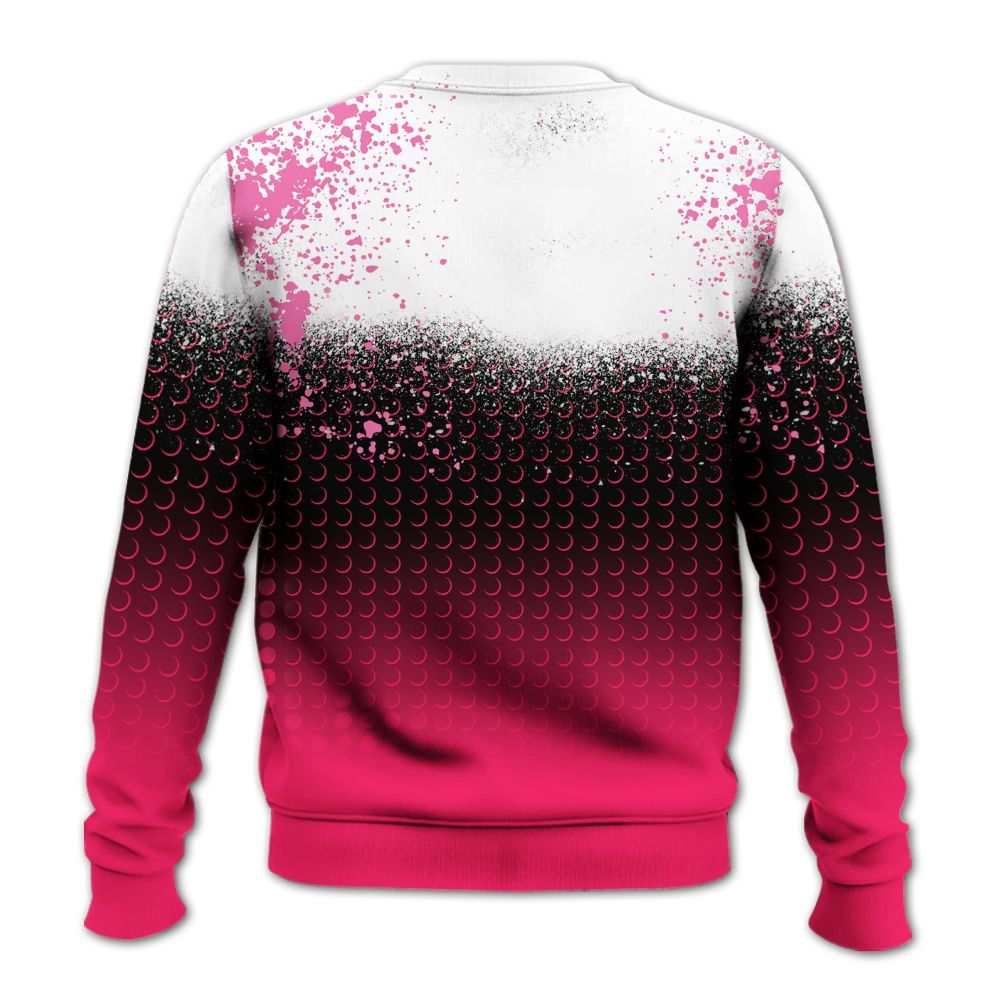 Sweatshirt To Match Air VaporMax Plus Triple Pink - Halftone Time Is Money All Over Print
