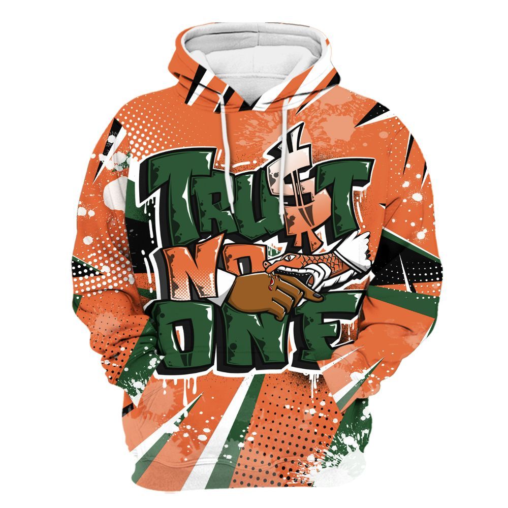Hoodie To Match Low Miami 5s - Poly Trust No One Dripping All Over Print