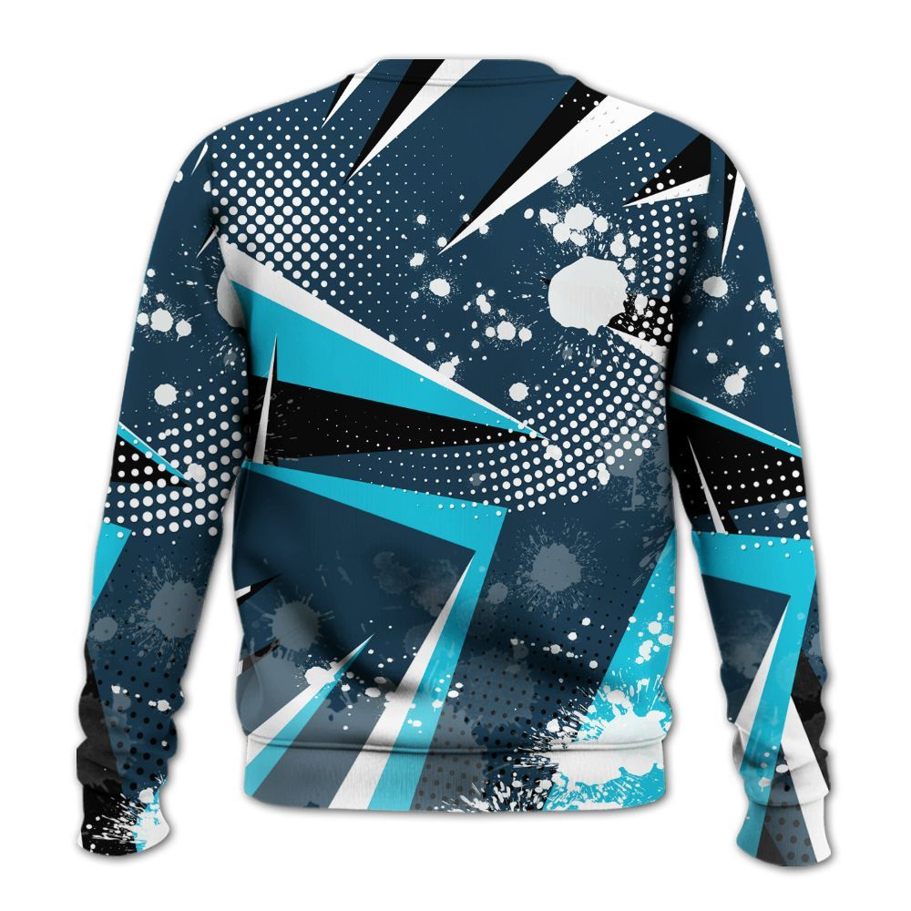 Sweatshirt To Match Air Navy Baltic Blue - Poly Trust No One Dripping All Over Print