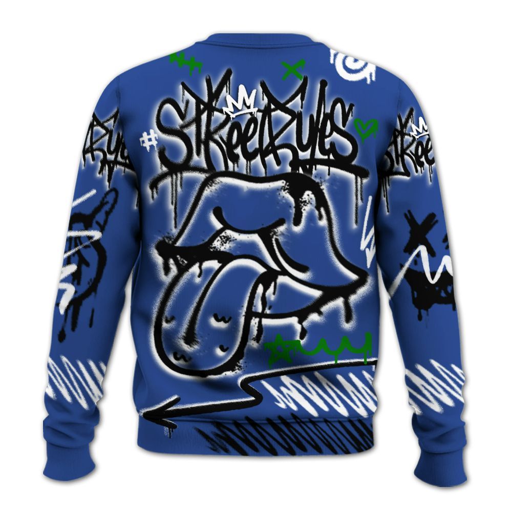 Sweatshirt To Match Retro Hyper Royal 13s - Break Rules Streetwear All Over Print