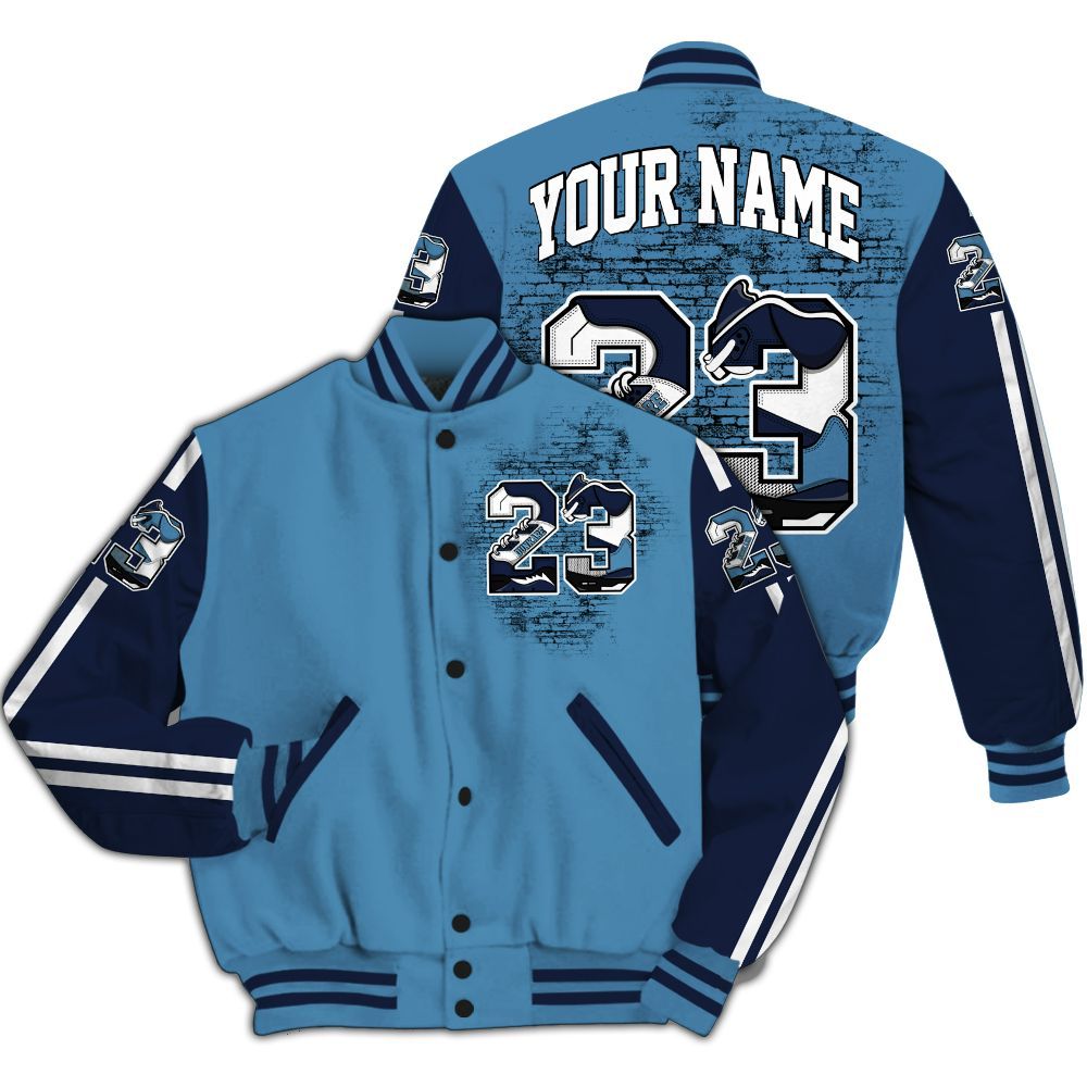 Varsity Jacket To Match Air Force 1 Stash - Custom Name Number 23 5s All Over Print