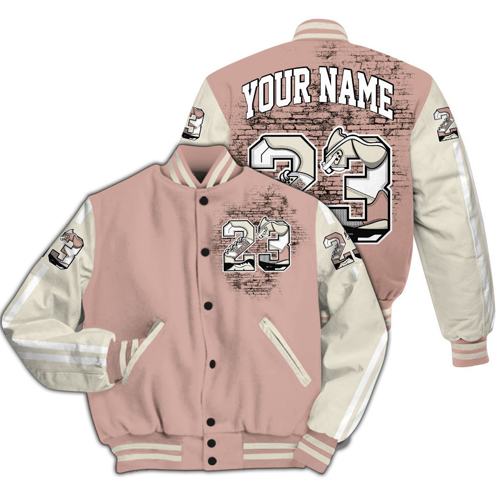 Varsity Jacket To Match Air Force Low 1 Arctic Orange - Custom Name Number 23 5s All Over Print