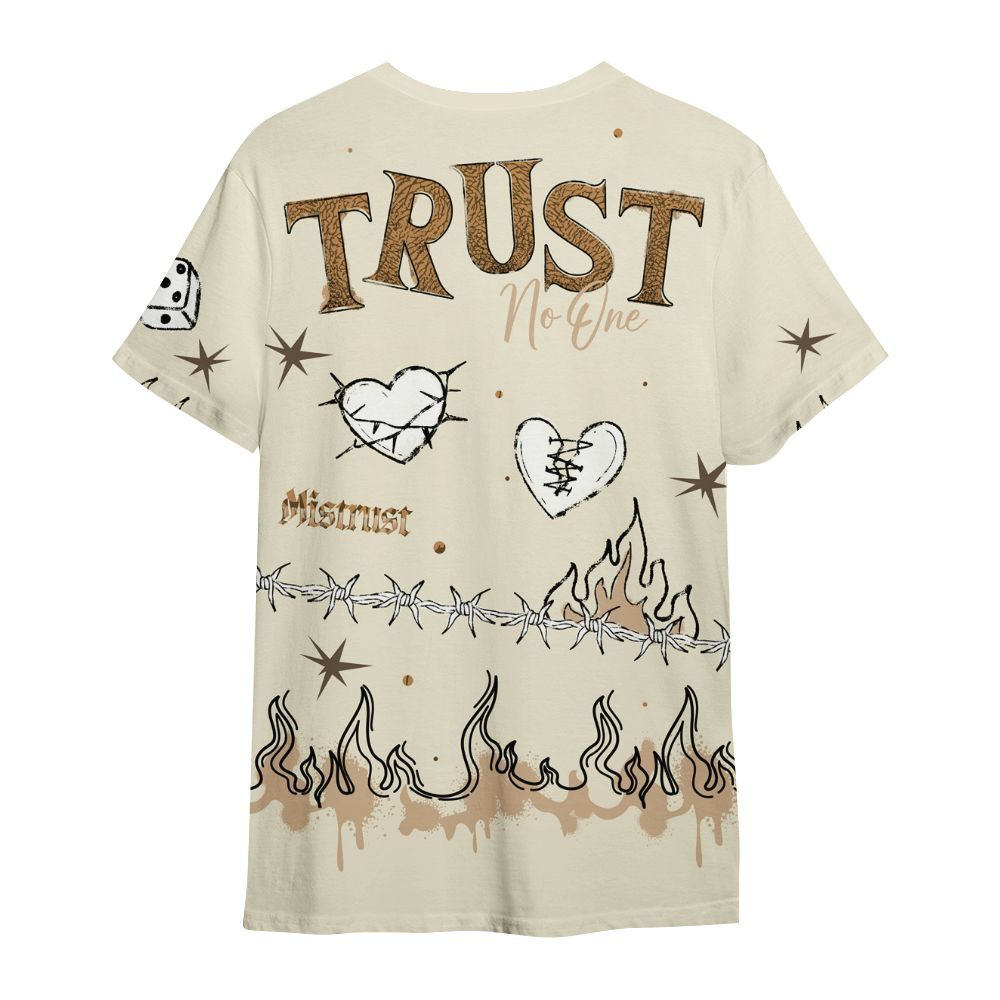 Shirt To Match Orewood Brown 3s - Trust No One Snake-Bite Doodle Crayon All Over Print