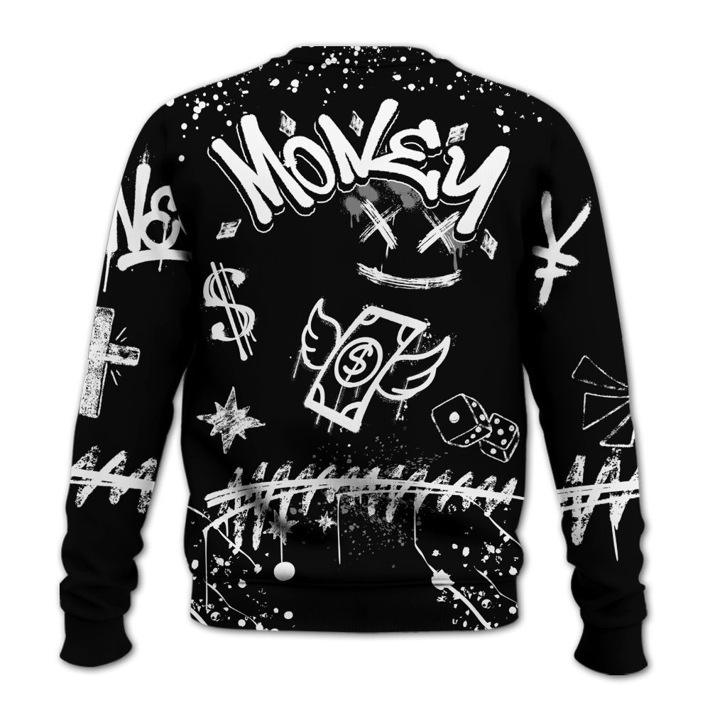 Sweatshirt To Match Black Chrome 6s - Everybody Paid In Full Crayon All Over Print