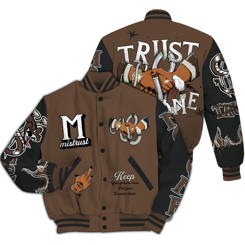 Varsity Jacket To Match Palomino 1s - Trust No One Snake-Bite Street Style All Over Print