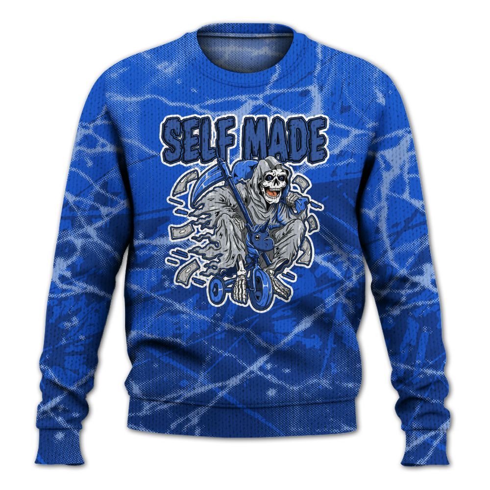 Knitted Sweater To Match Air Foamposite One Royal - Self Make Skeleton Profound