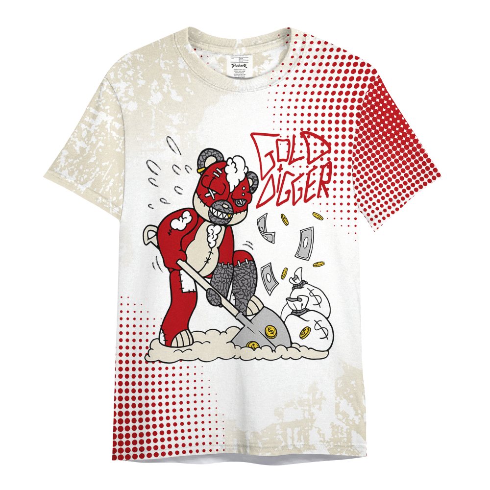 Shirt To Match Cement Grey 3s - Goal Digger Glitch Dot Shirt Unisex