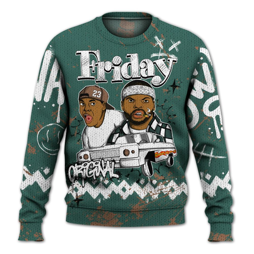 Knitted Sweater To Match Low OG Oxidized Green 1s - Friday Sneaker Crayon